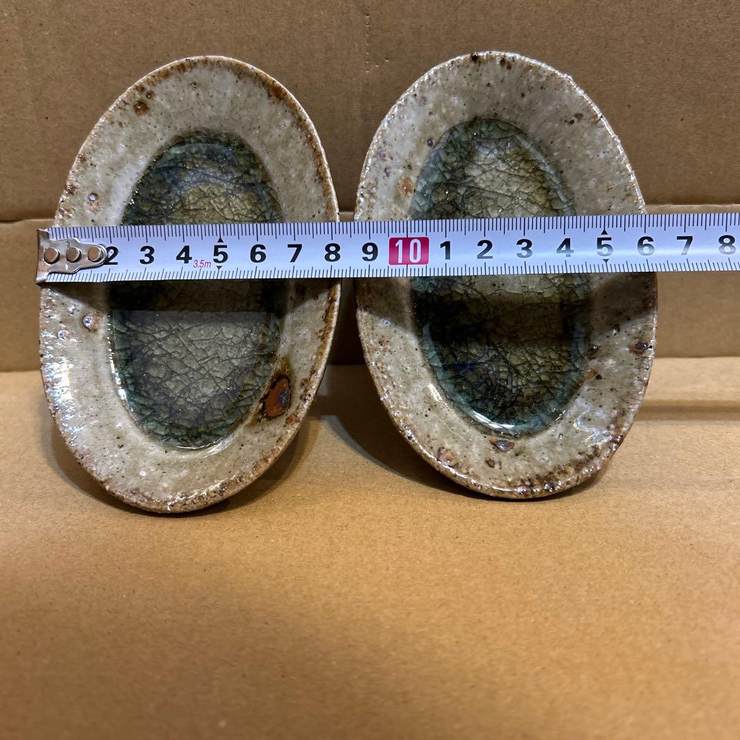 最終値下げ　新品　やちむん　宮城陶器　宮城正幸 オーバル皿　2個セット