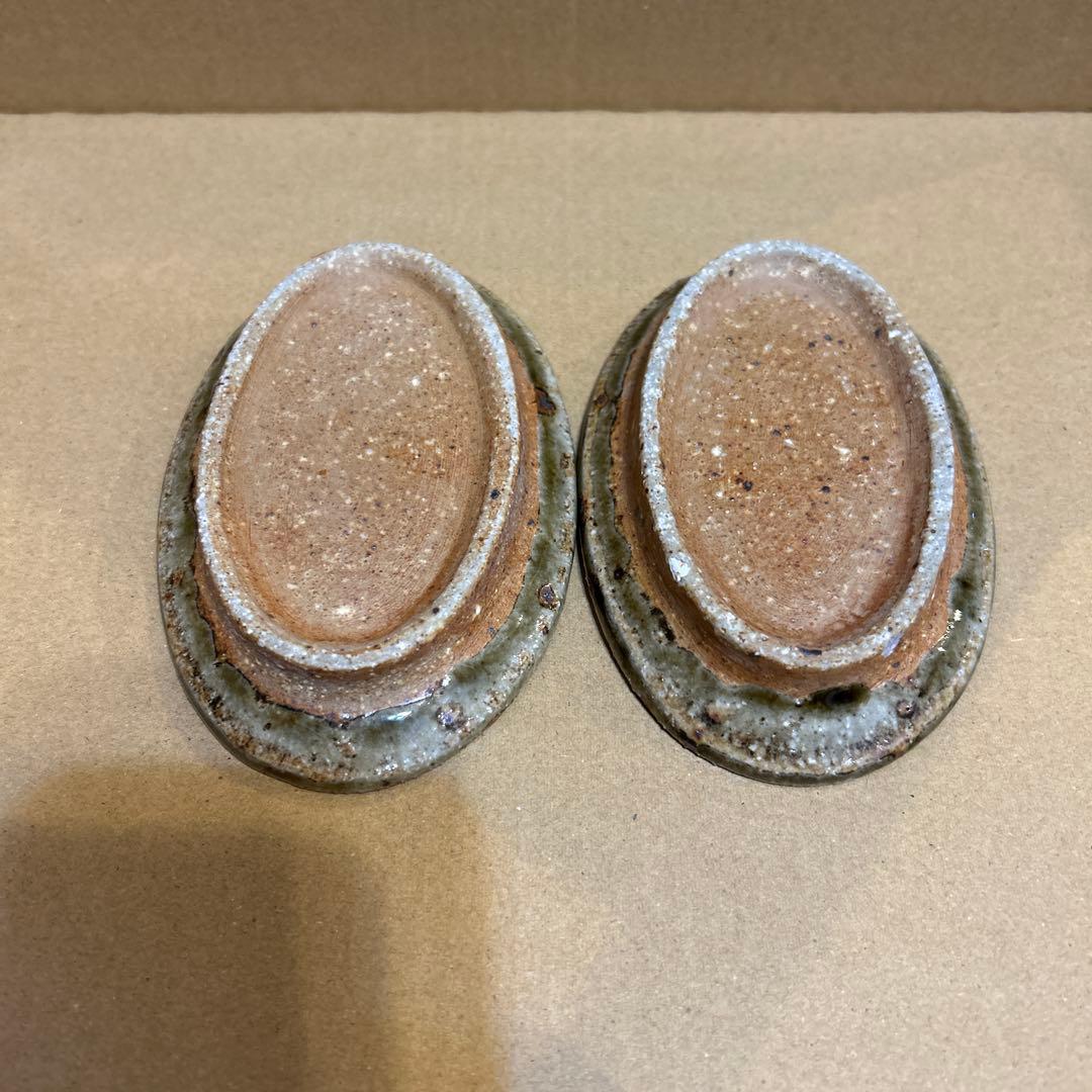 最終値下げ　新品　やちむん　宮城陶器　宮城正幸 オーバル皿　2個セット