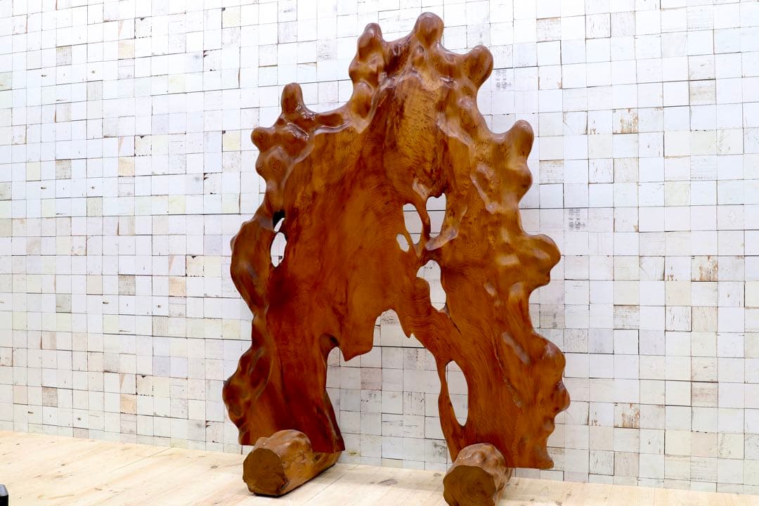 GMFS354○世界遺産屋久杉 衝立 パーテーション 和室飾 オブジェ 天然木