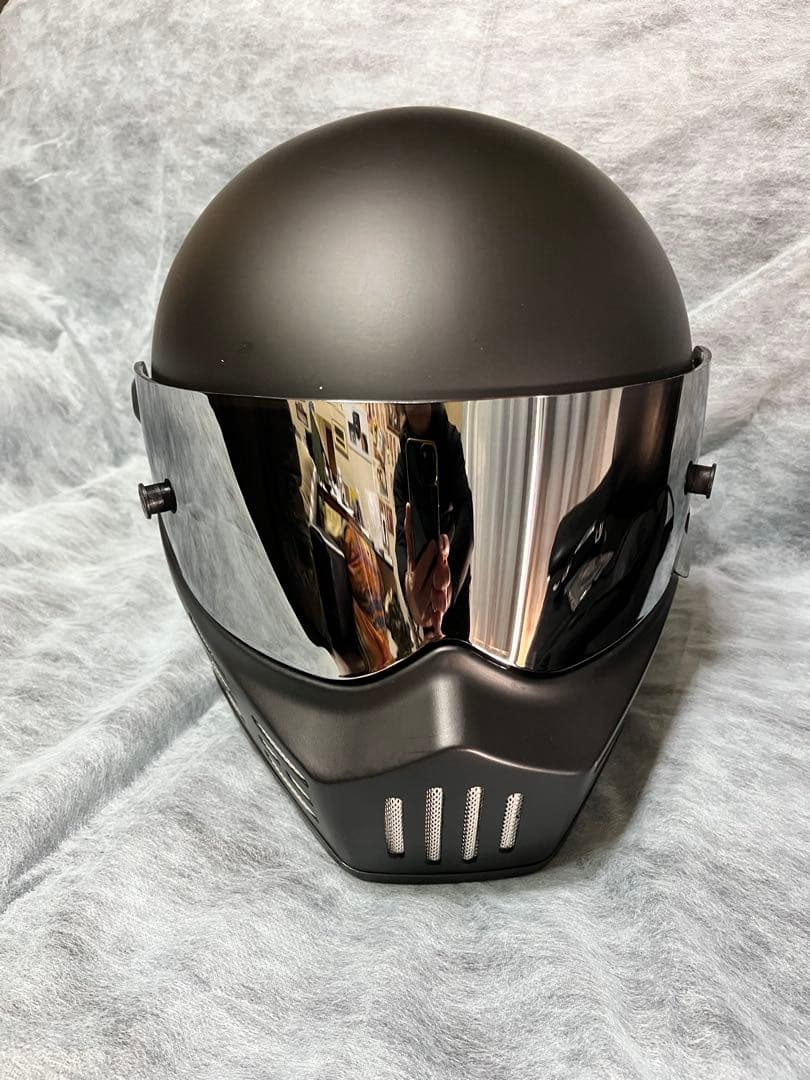 フルフェイスヘルメット マットブラック ミラーシールド