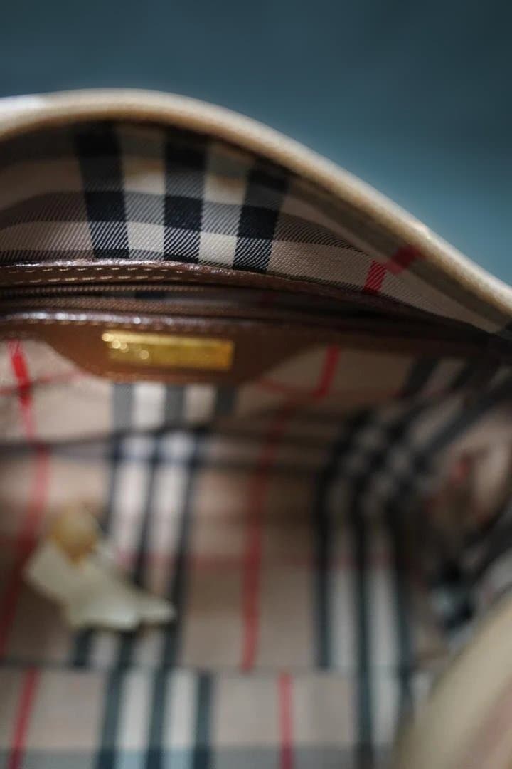 限定値引き！！　Burberrys ブラウンレザー　ミニボストンバッグ