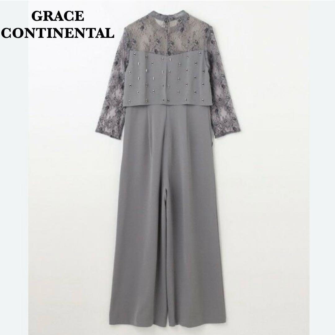 完売品♡ グレースコンチネンタル 刺繍ワイドサロペット オールインワン 36