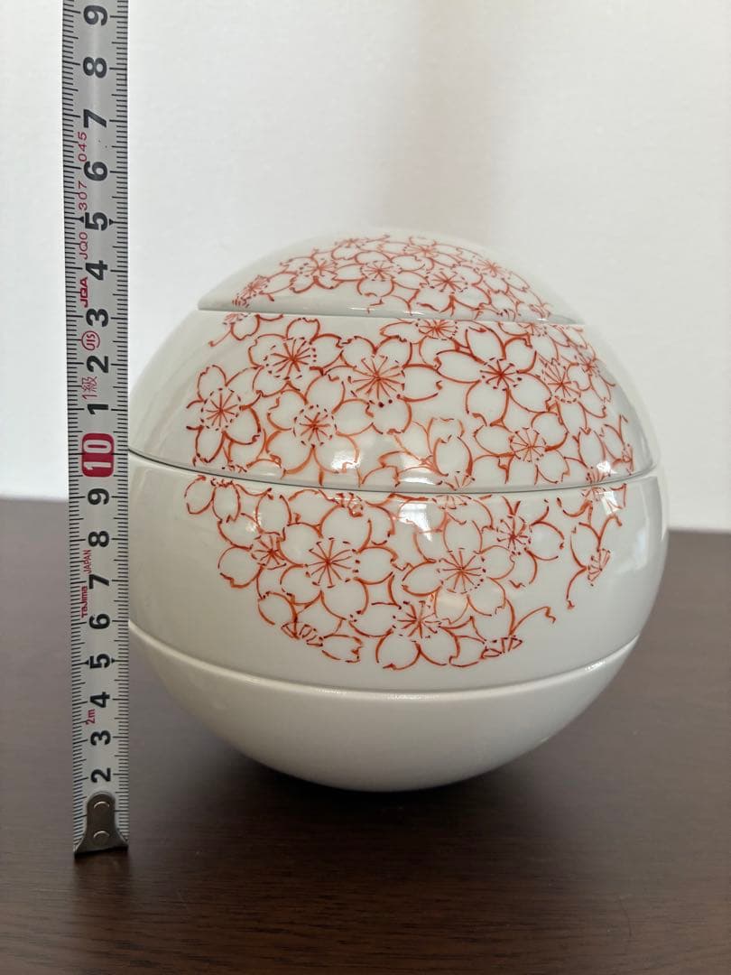 球形重箱 球重(赤桜丸文)有田焼
