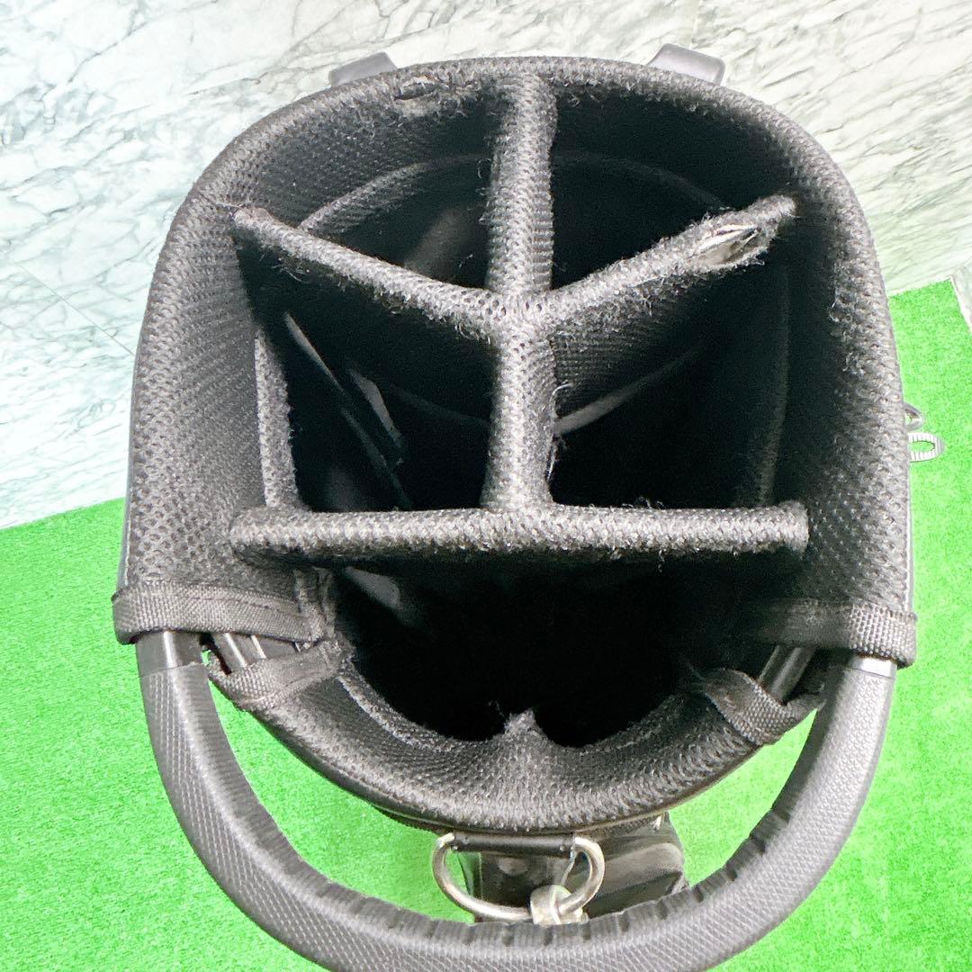 DESCENTE デサント 軽量 キャディバッグ オールブラック スタンド付き