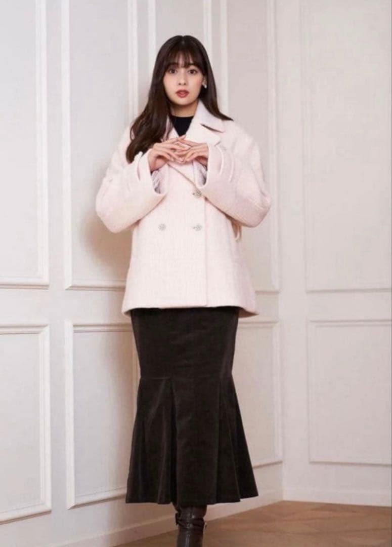 美品　herlipto Odette Wool-Blend Coat S