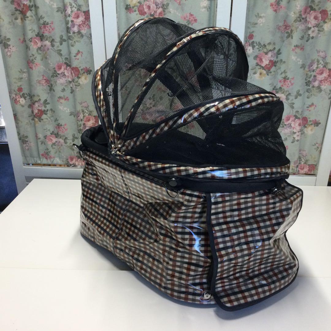 天使のカート　ポルテブラウンチェックＬサイズ　バッグ
