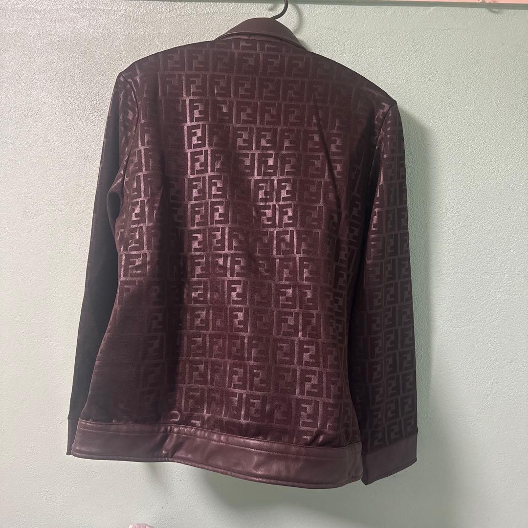 Fendi ブラウン ジャケット　ズッカ柄　アウター　ヴィンテージ