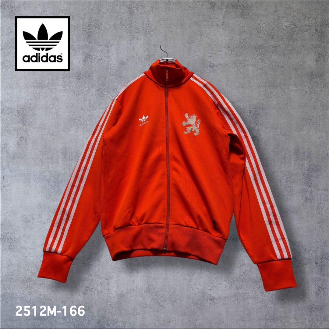 ☆人気　アディダス　ジャージ　トラックジャケット　刺繍ロゴ　オランダ代表　S