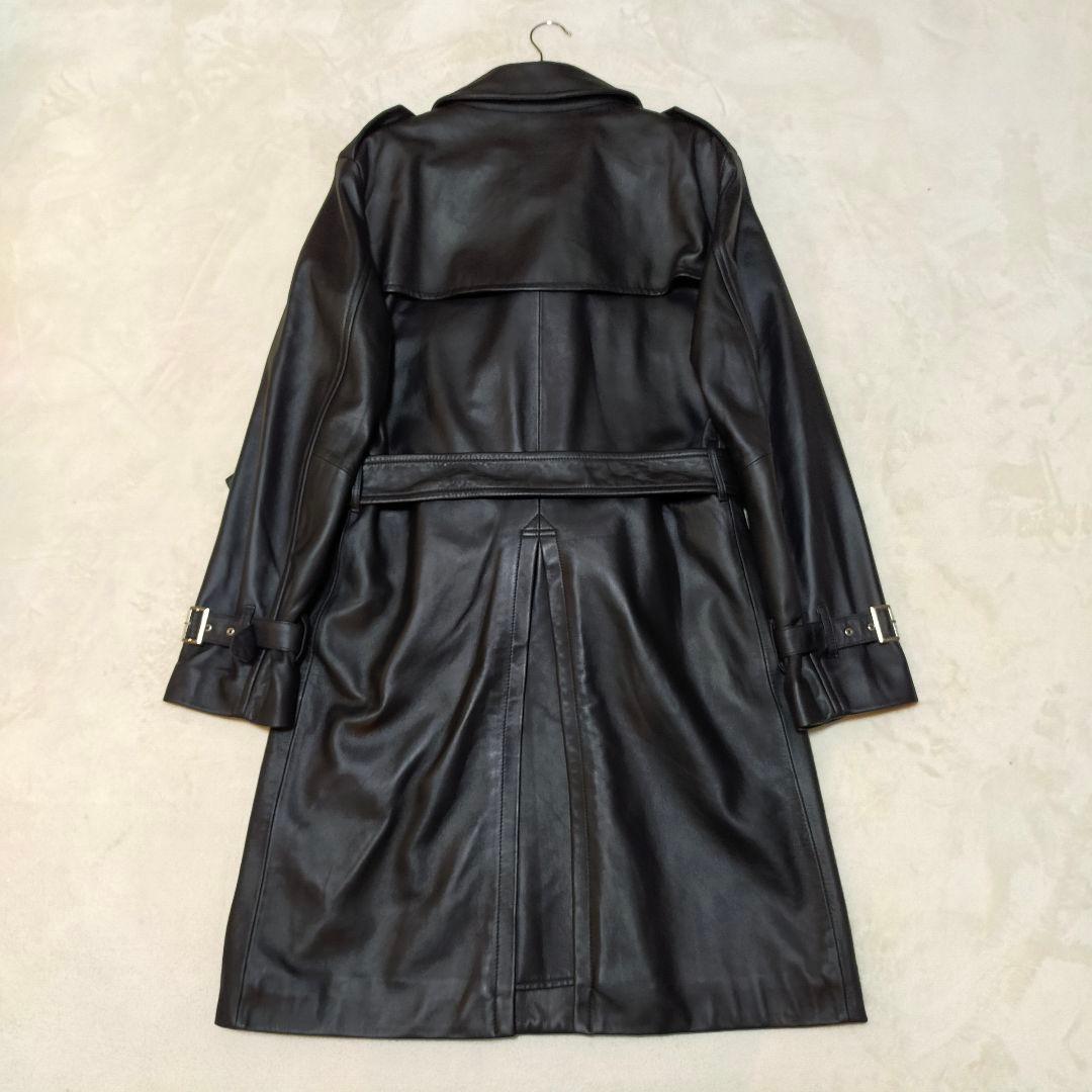 美品　semantic design　オールドレザートレンチコート　羊革