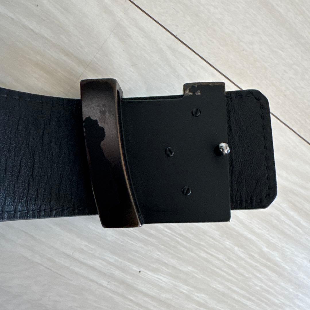 Louis Vuitton ブラック ベルト ダミエ　90cm