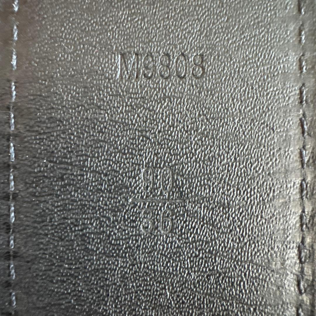 Louis Vuitton ブラック ベルト ダミエ　90cm