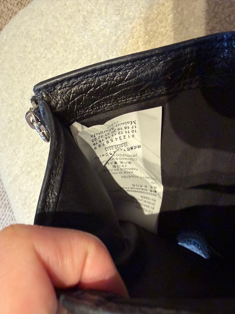 Maison Margiela 三つ折り財布 ブラック