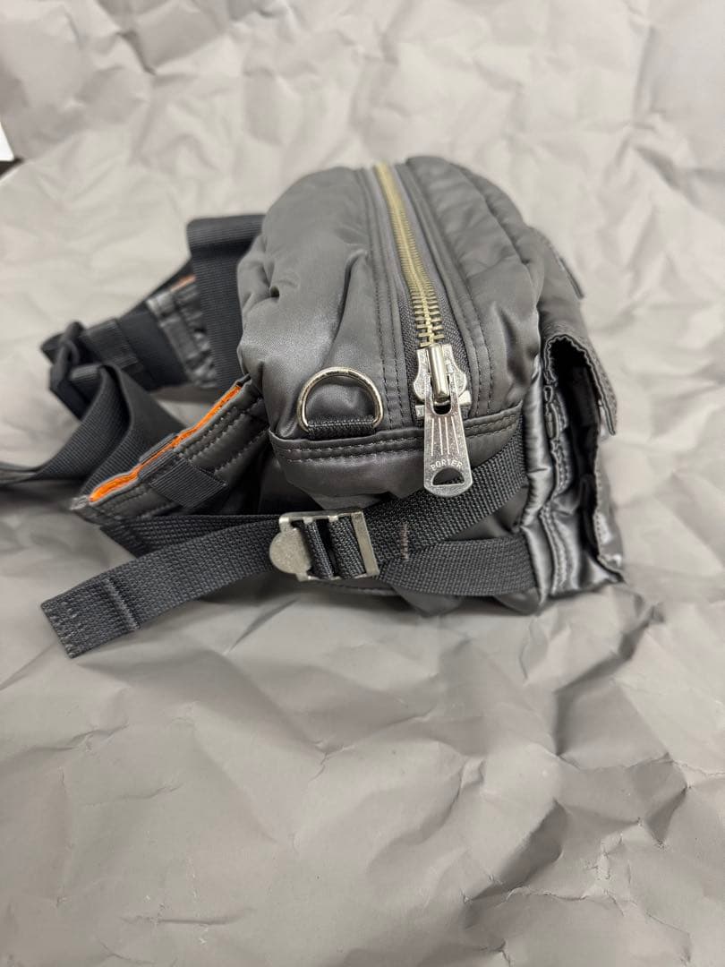 PORTER × M.U.G タンカー ウエスト ボディ バッグ シルバー