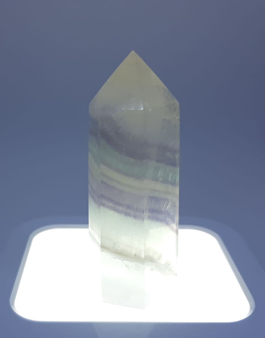 パステル　フローライト　ポイント　六角柱　虹　蛍石　ゆめかわ　合言葉割引