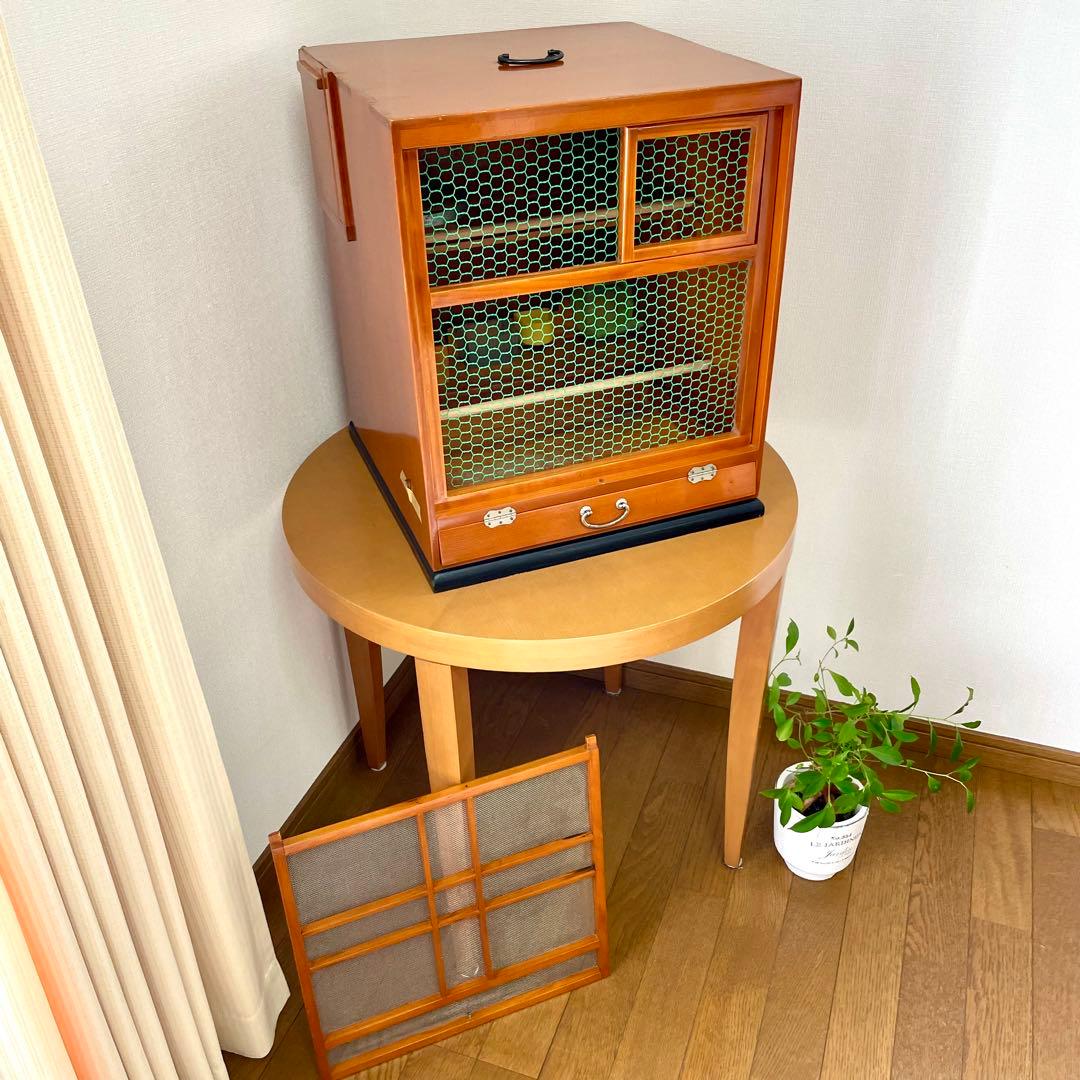【無垢材】ビンテージ 木製 鳥籠 バードゲージ【アンティーク】