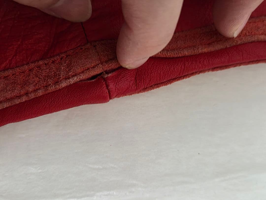 1990年代 オールド アディダス製 レッドレザートラックパンツ