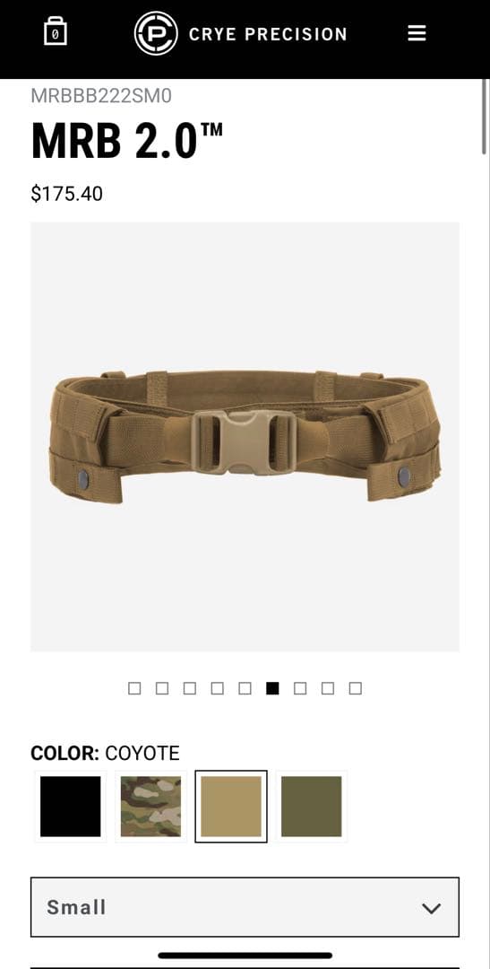 【実物】Crye Precision MRB 2.0 Coyote small