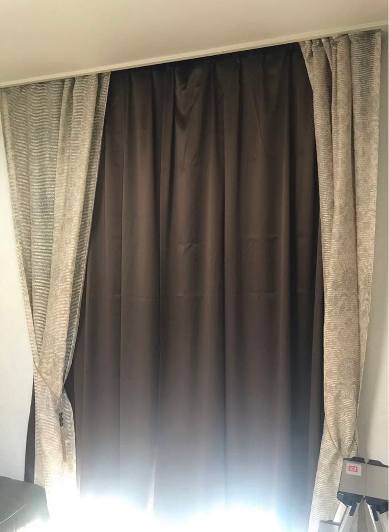 フジエテキスタイル　サンゲツ　遮光カーテン　サテン　ドレープ　レース　セット