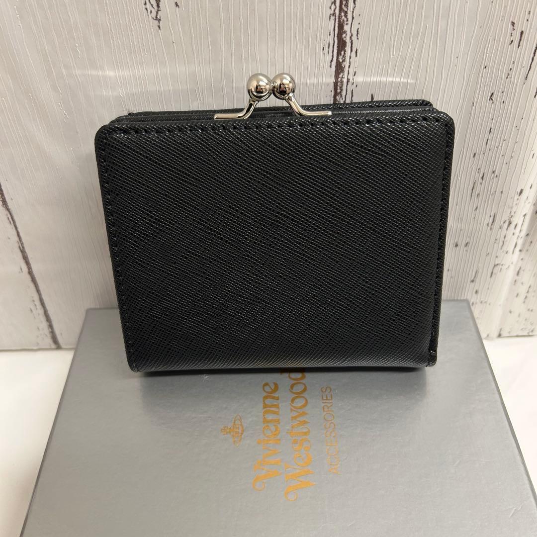 【ショッパー付き】Vivienne Westwood　二つ折り財布　ブラック