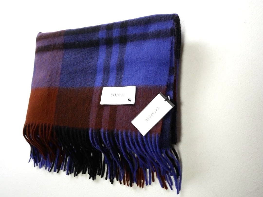 macocca マコッカ カシミア100 ストール　チェック