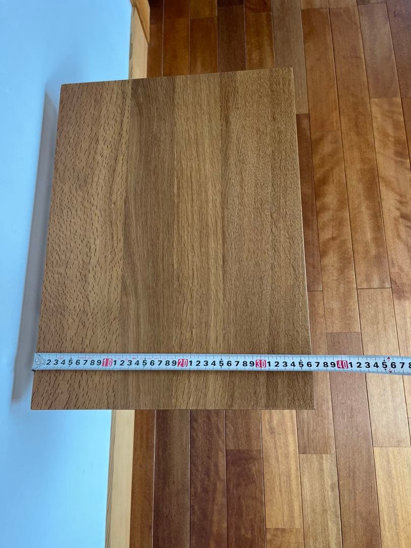 サイドテーブル　鉄脚　レトロ　無垢材（なら）