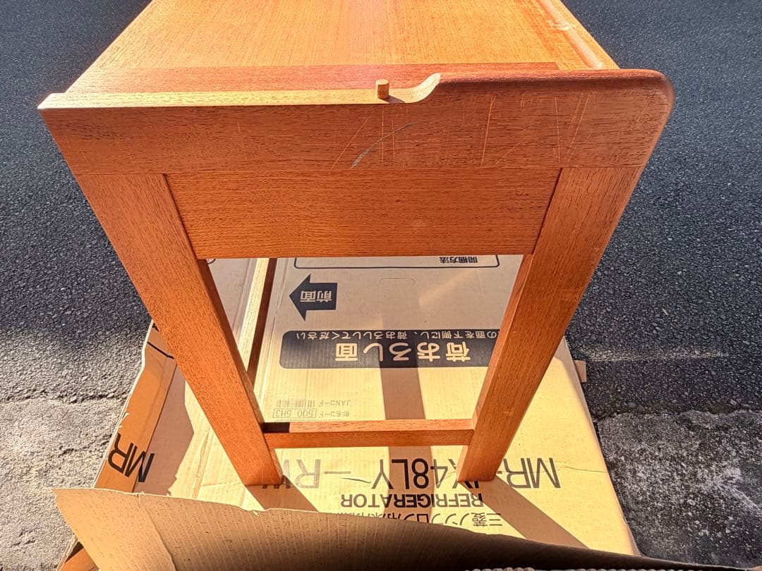 70年代ビンテージ　天然木チーク材 ライティングビューロー勉強机デスク