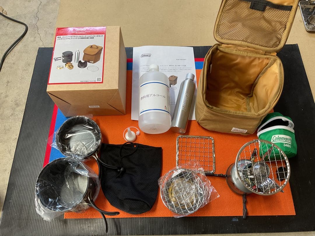新品Colemanコンパクトアルストダブルバーナー＆クッカーセット付属品多数付き