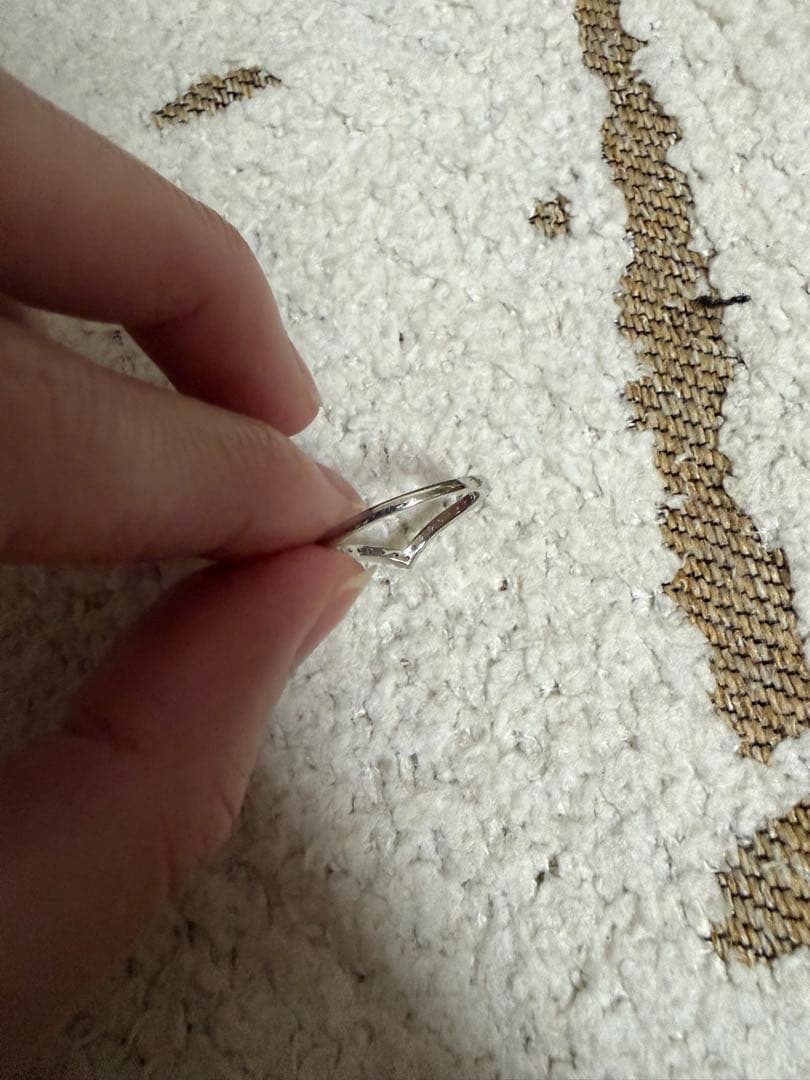 専用Pt900 ハーフエタニティ　Vリング ダイヤモンド0.20ct 2.0g