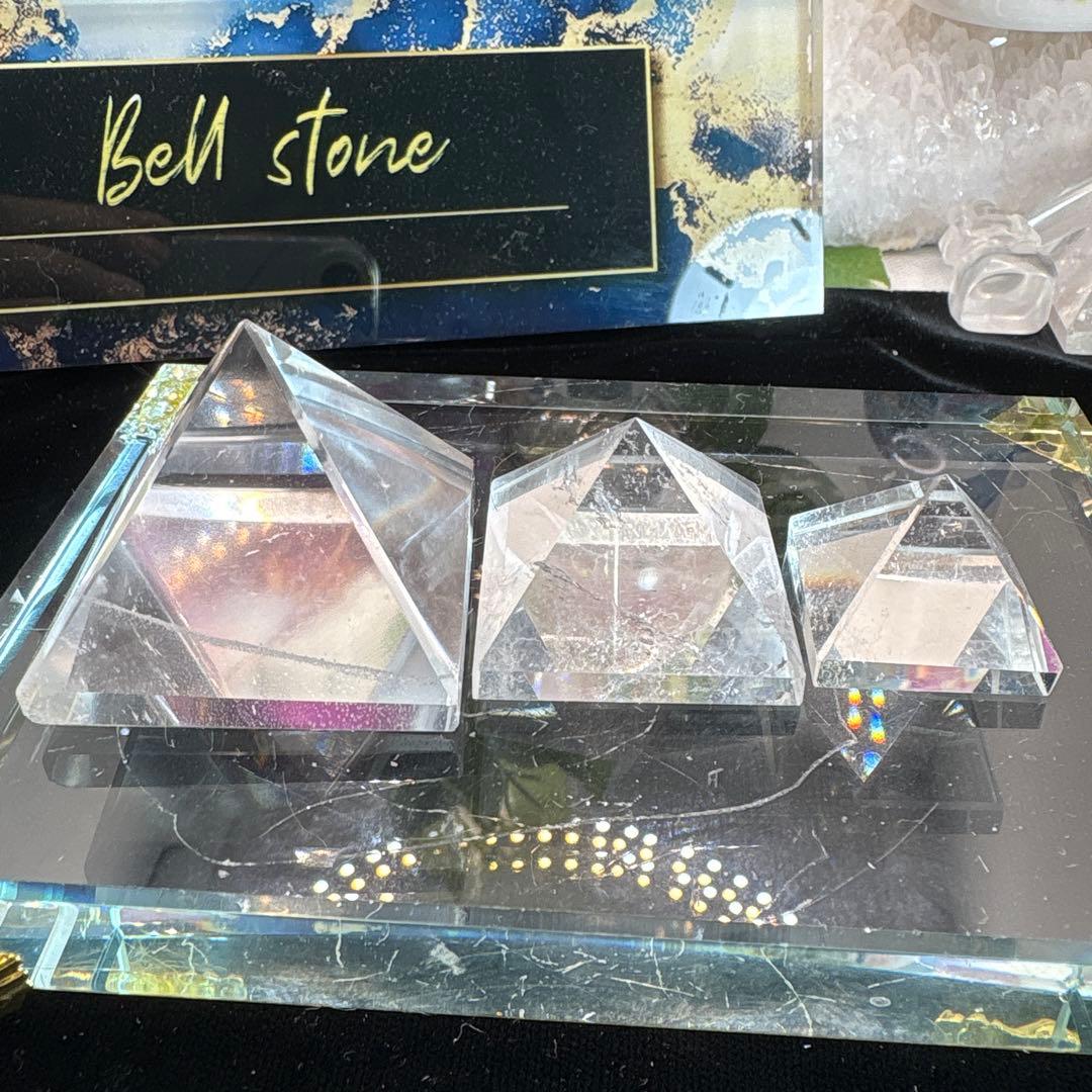 vin様 水晶ピラミッド3点セット♡大、中、小No.2313