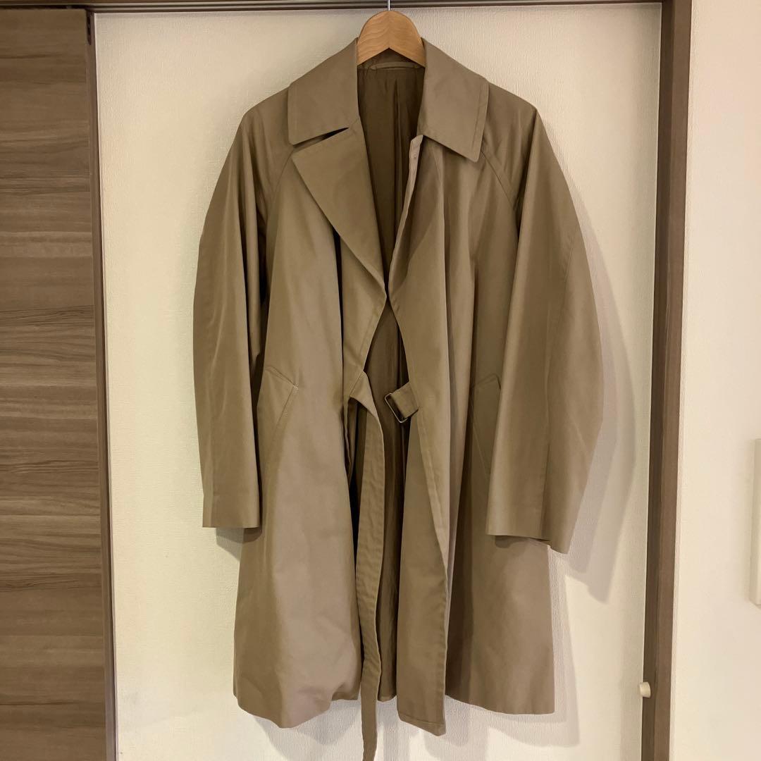 comoli タイロッケンコート size0 ベージュ コットンギャバ
