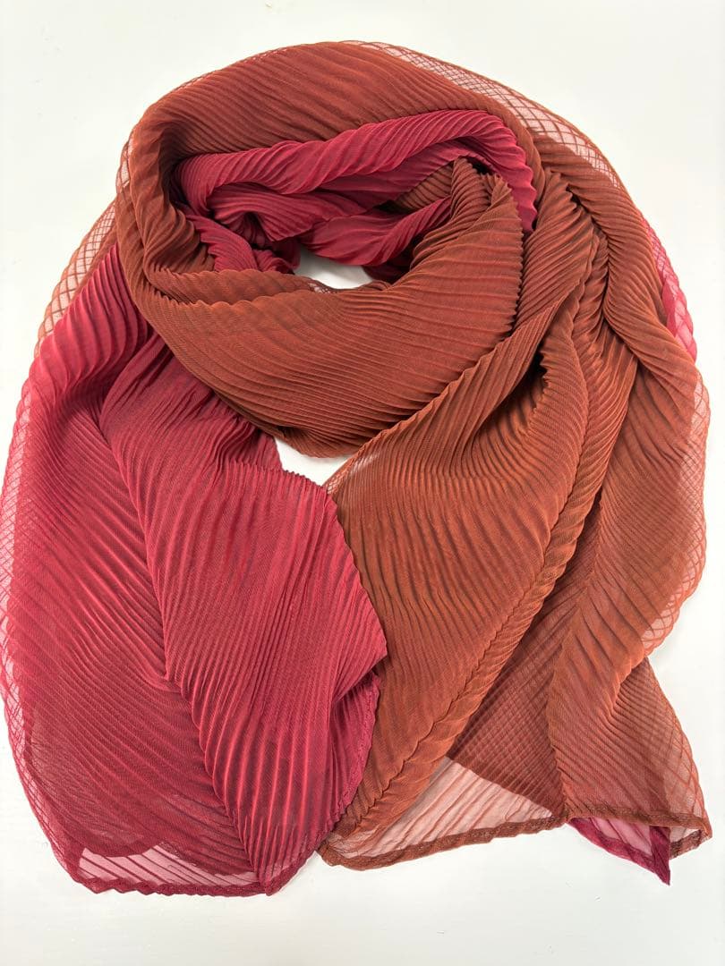 イッセイミヤケ　ロングスカーフ　ツートン　ISSEYMIYAKE