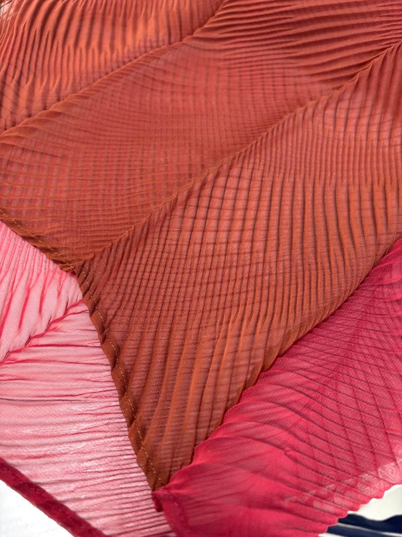 イッセイミヤケ　ロングスカーフ　ツートン　ISSEYMIYAKE