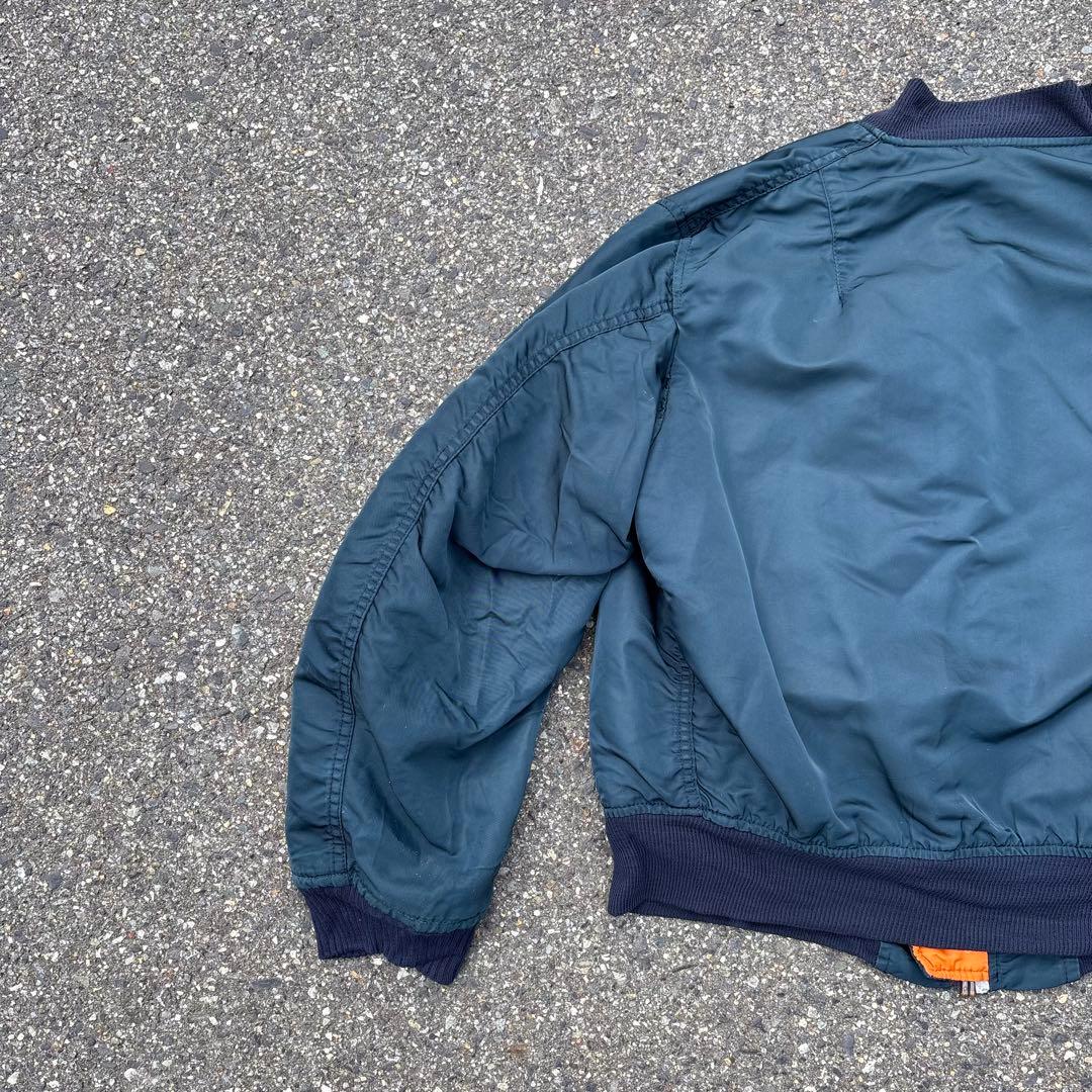 90s ALPHA ma-1 フライトジャケット ネイビー Lサイズ USA製