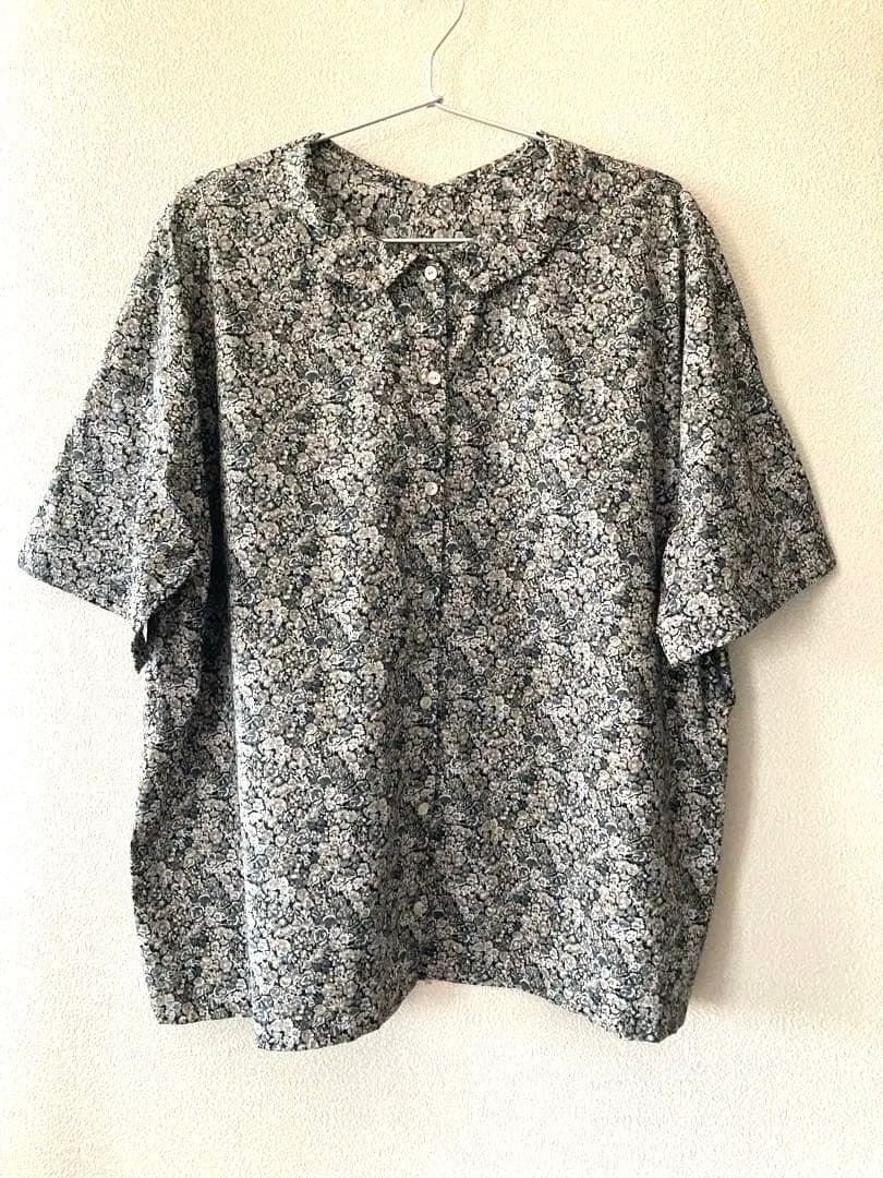 定価約2万 LIBERTY スモールカラー2WAYシャツ chive