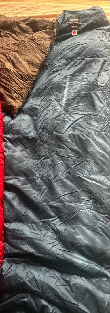 Ogawa Nanga 寝袋 シュラフプラスL(羽毛600g)ネイビー×ブラウン