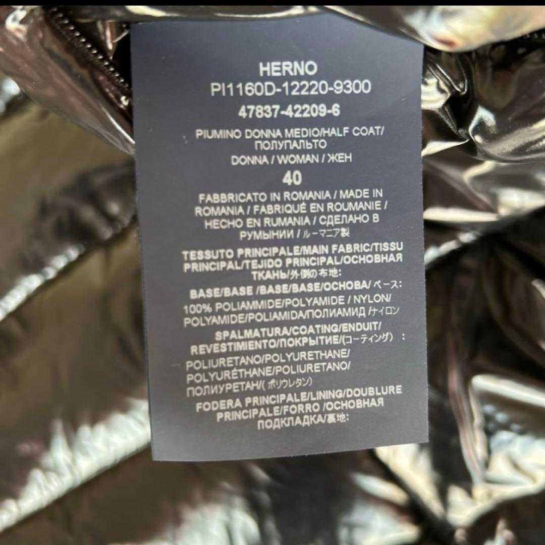 ル*コ様 HERNO ヘルノ 40 ダウン　ジャケット　グロッシー　ダウンコート