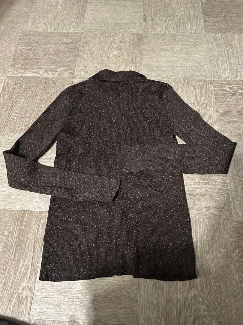 ポロ衿ニットタックフレアスカートコーデSET