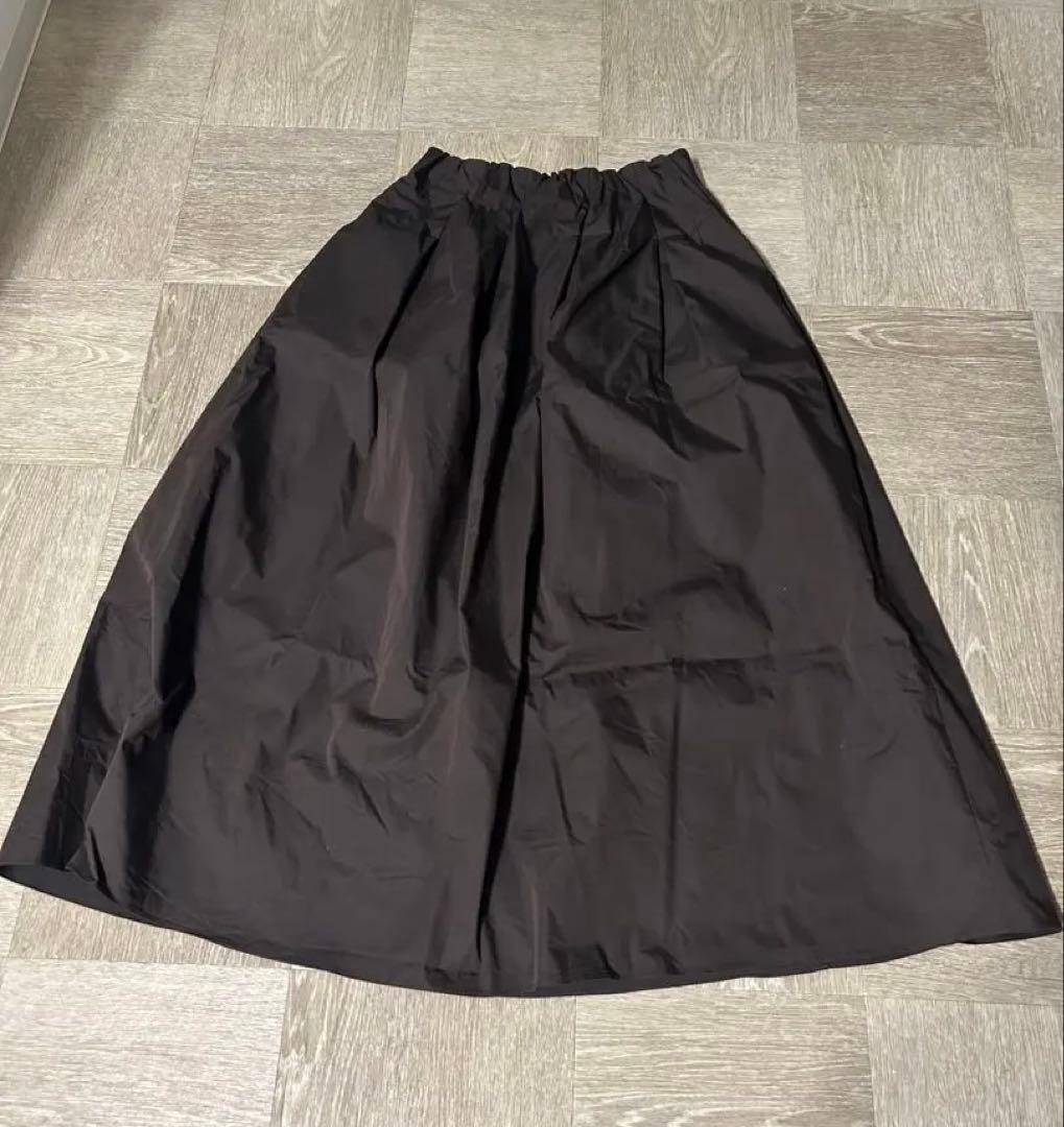 ポロ衿ニットタックフレアスカートコーデSET