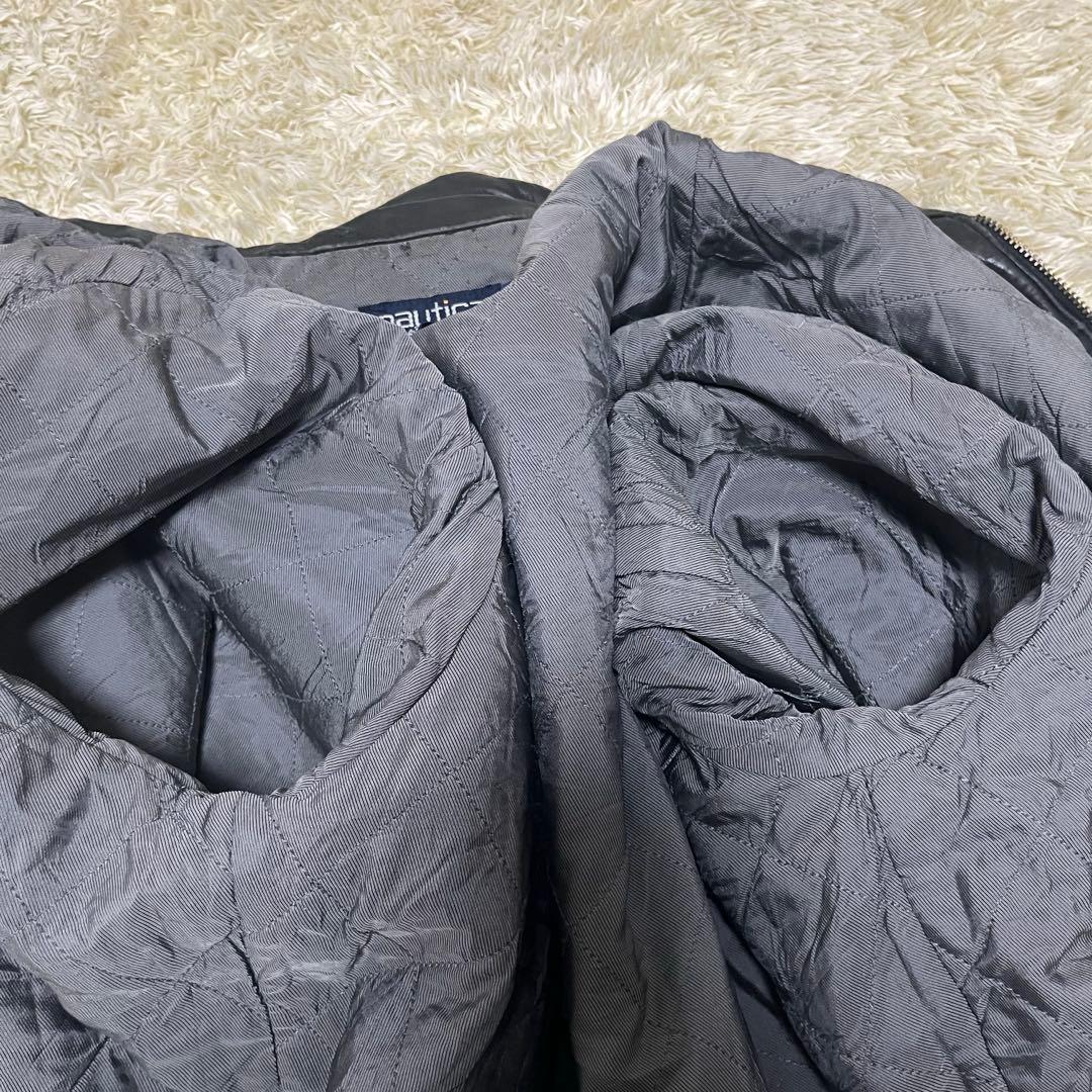 Nautica 名作 レザージャケット 90s　46　大きいサイズ　ノーティカ