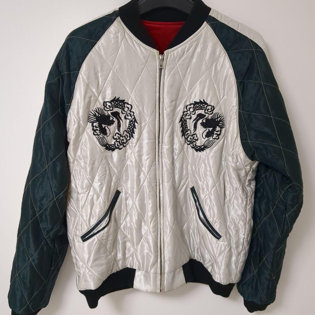 グ*ー様 テーラー東洋 別珍 スカジャン 黒虎×日本地図 L 渋谷龍太着用 TT