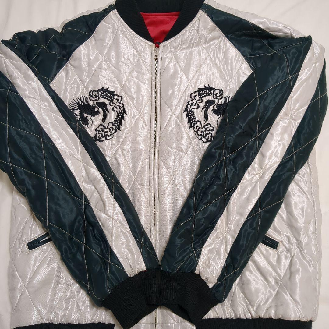 グ*ー様 テーラー東洋 別珍 スカジャン 黒虎×日本地図 L 渋谷龍太着用 TT