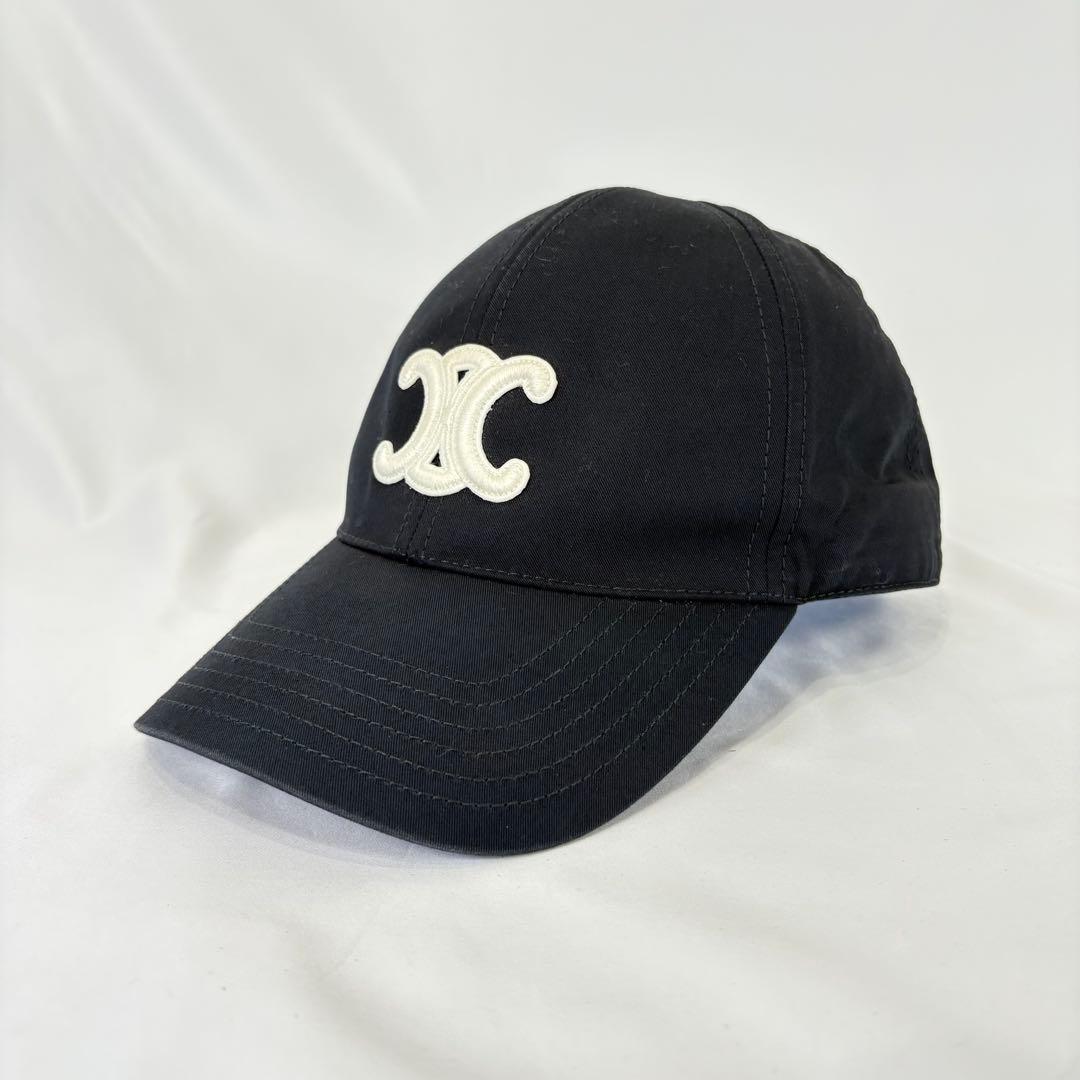 美品 CELINE セリーヌ トリオンフ キャップ 帽子 ベースボールキャップ