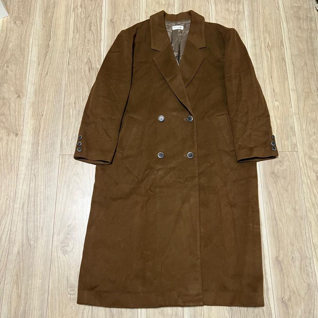 カシミア90% 高級 enricodomari コート 美品 R-6987