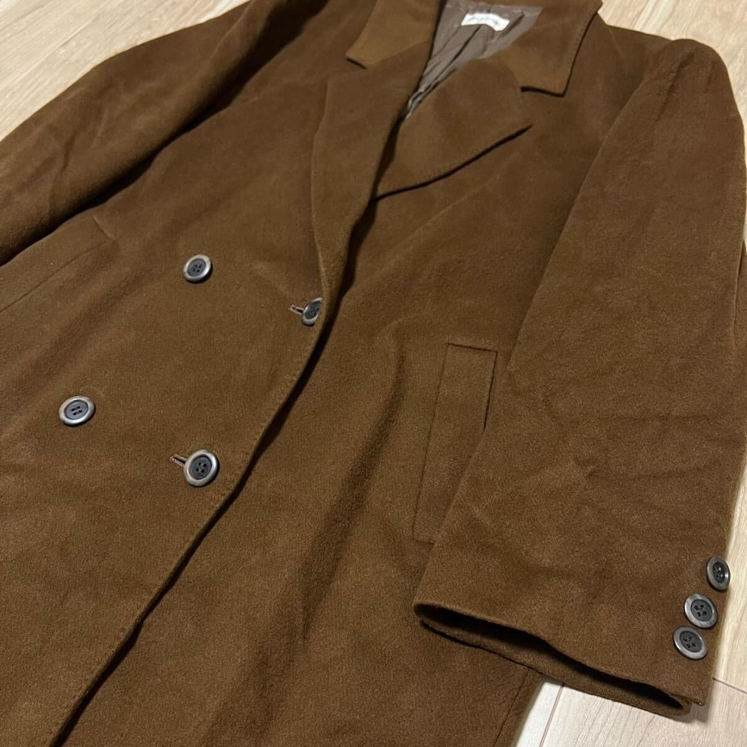 カシミア90% 高級 enricodomari コート 美品 R-6987