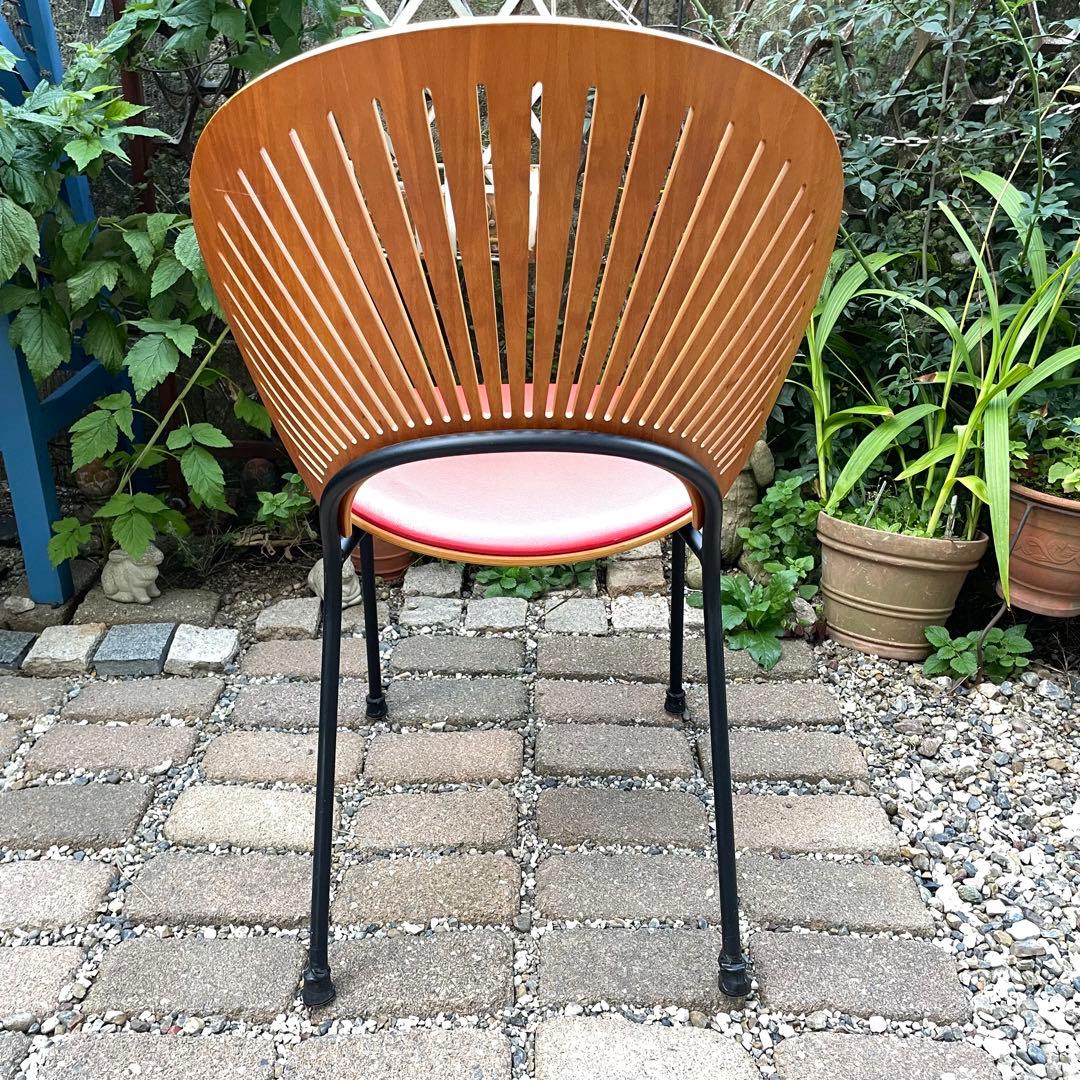 デンマーク　フレデリシア　椅子　ナナディツエル　　赤　ウェグナー 北欧