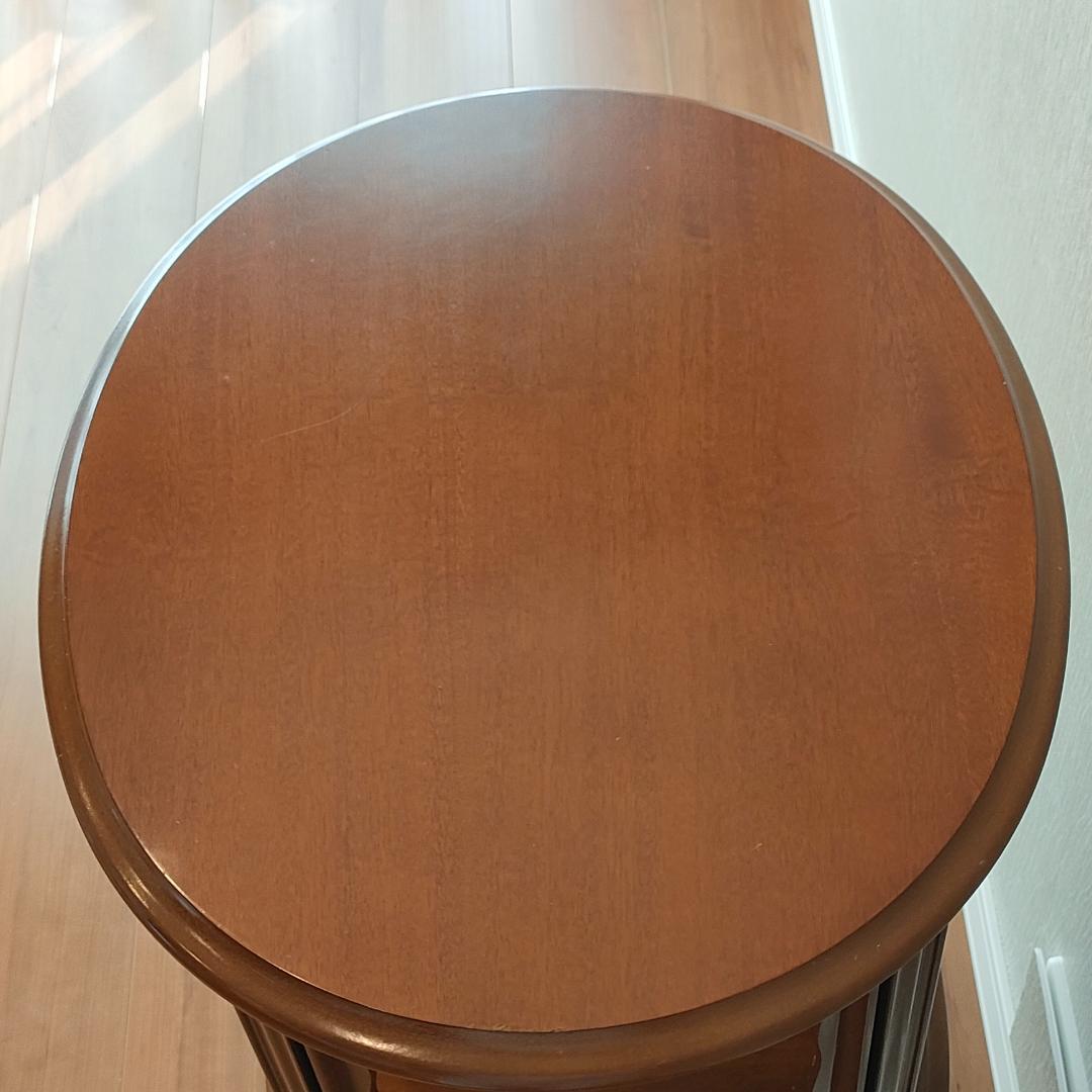 アンティーク　ラウンドキャビネット　猫脚　サイドテーブル