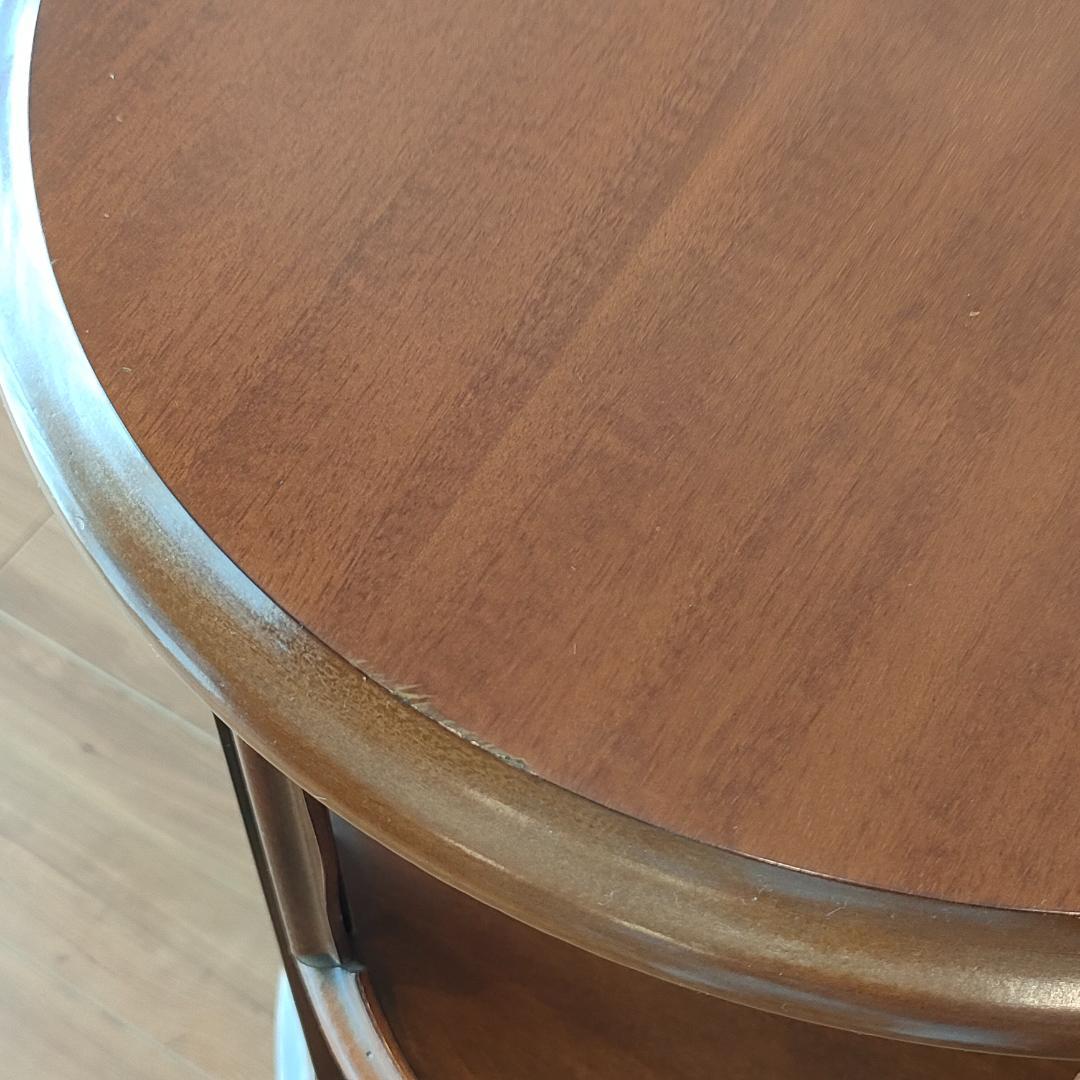 アンティーク　ラウンドキャビネット　猫脚　サイドテーブル