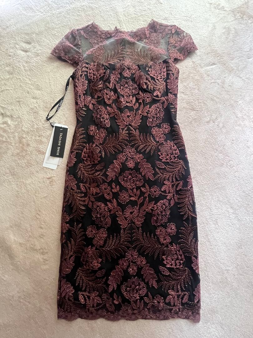 タダシショージ　ワンピース ブラック/ブラウン サイズ2