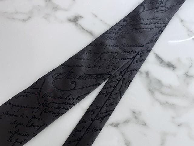 【極上カリグラフィー】 Berluti ベルルッティ グレイ×ブラック ネクタイ
