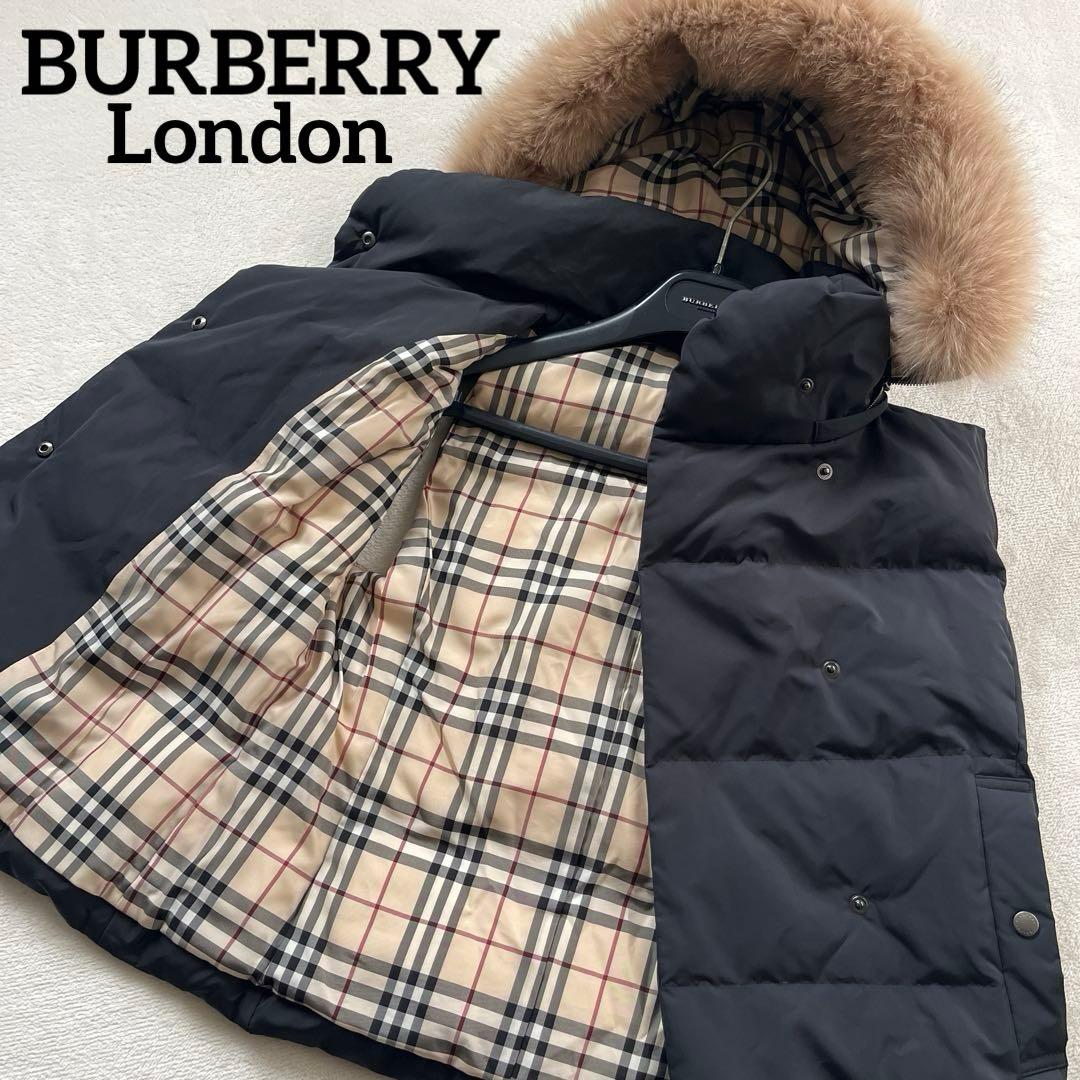 ●バーバリーロンドン　3way ダウンベスト　フーディ　ノバチェック　フォックス